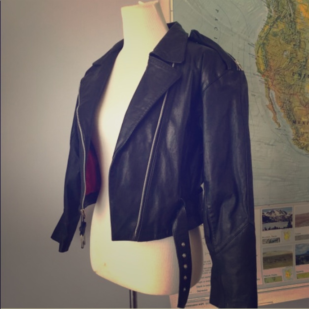 Vintage Black Leather Jacket